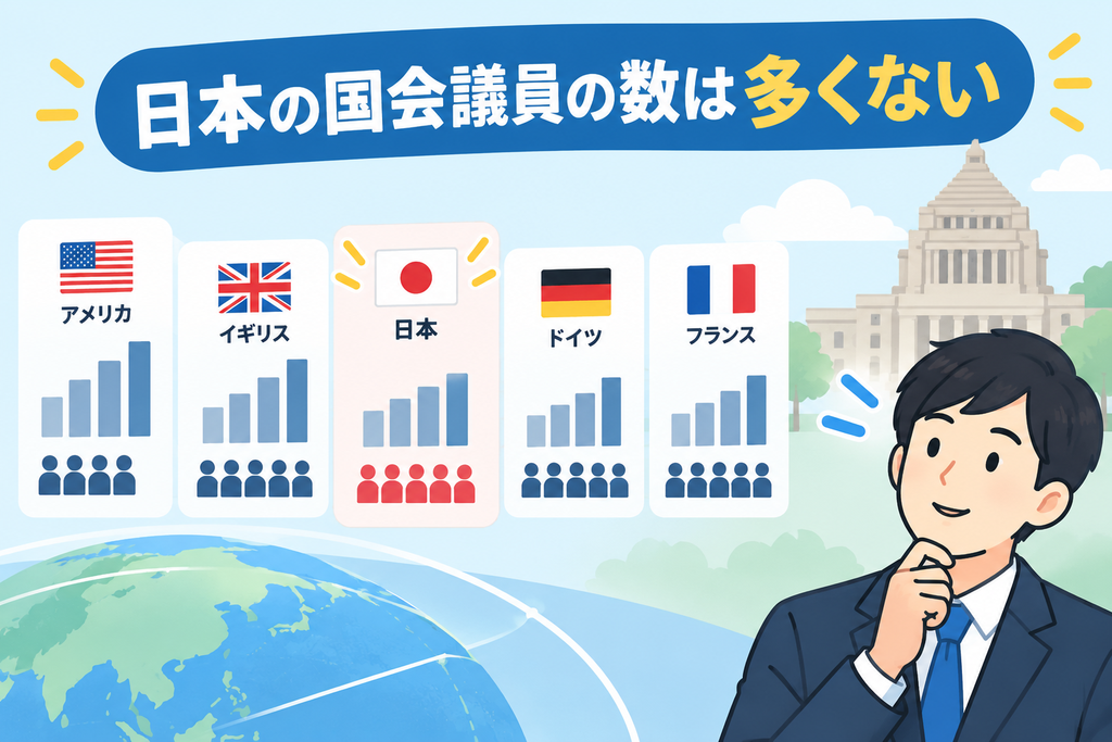 日本の国会議員の数は多くない