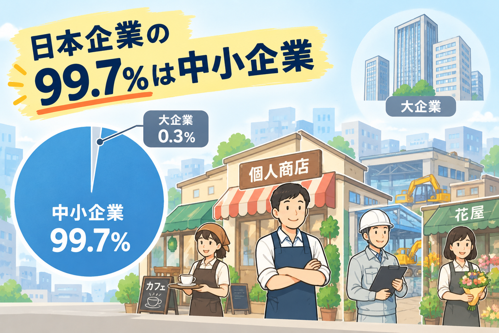 日本企業の99.7%は中小企業