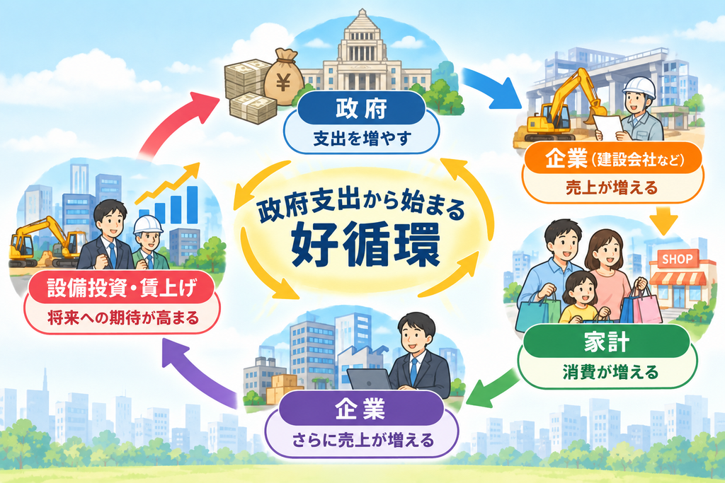 政府支出から始まる好循環