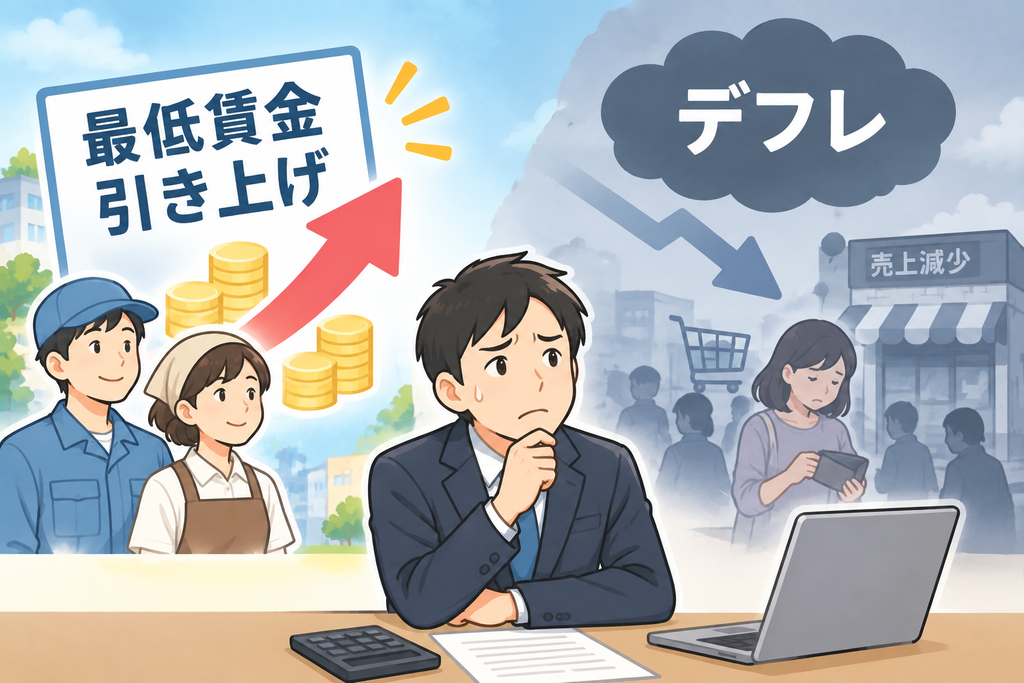 デフレ下の最低賃金引上げ